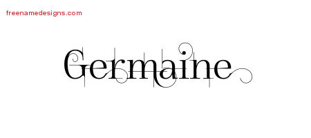 Decorated Name Tattoo Designs Germaine Free
