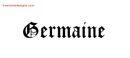 Blackletter Name Tattoo Designs Germaine Graphic Download