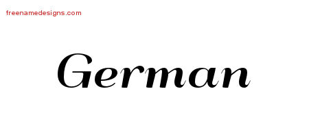 Art Deco Name Tattoo Designs German Graphic Download