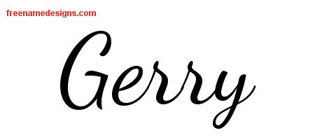 Lively Script Name Tattoo Designs Gerry Free Download