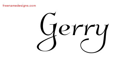 Elegant Name Tattoo Designs Gerry Free Graphic