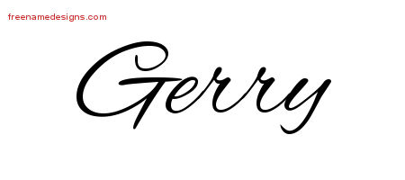 Cursive Name Tattoo Designs Gerry Free Graphic