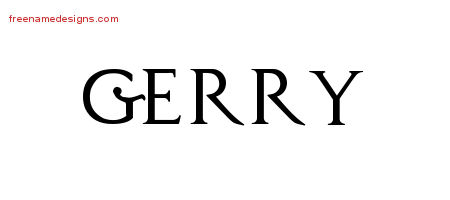 Regal Victorian Name Tattoo Designs Gerry Printable