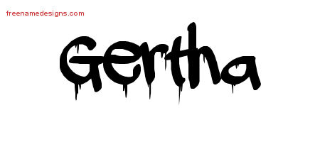 Graffiti Name Tattoo Designs Gertha Free Lettering
