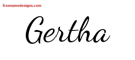 Lively Script Name Tattoo Designs Gertha Free Printout