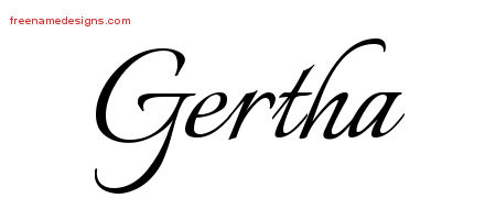 Calligraphic Name Tattoo Designs Gertha Download Free