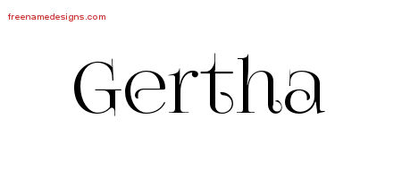 Vintage Name Tattoo Designs Gertha Free Download