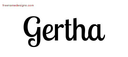 Handwritten Name Tattoo Designs Gertha Free Download