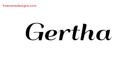 Art Deco Name Tattoo Designs Gertha Printable