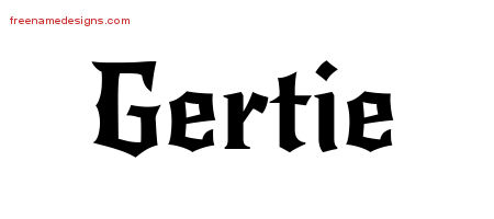 Gothic Name Tattoo Designs Gertie Free Graphic