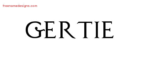 Regal Victorian Name Tattoo Designs Gertie Graphic Download