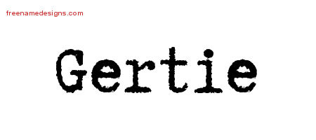 Typewriter Name Tattoo Designs Gertie Free Download