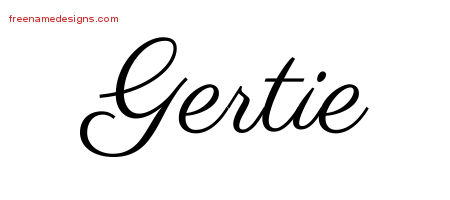 Classic Name Tattoo Designs Gertie Graphic Download