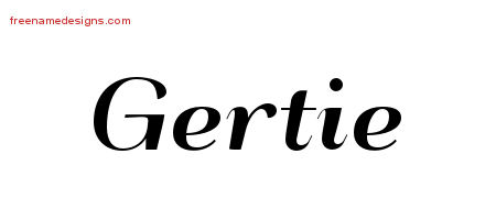 Art Deco Name Tattoo Designs Gertie Printable