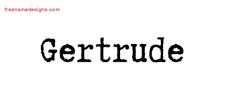 Typewriter Name Tattoo Designs Gertrude Free Download