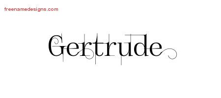 Decorated Name Tattoo Designs Gertrude Free
