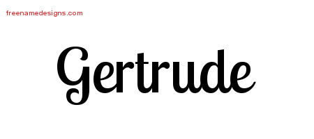Handwritten Name Tattoo Designs Gertrude Free Download