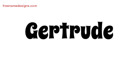 Groovy Name Tattoo Designs Gertrude Free Lettering