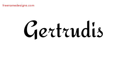 Calligraphic Stylish Name Tattoo Designs Gertrudis Download Free