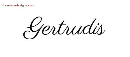 Classic Name Tattoo Designs Gertrudis Graphic Download