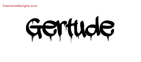 Graffiti Name Tattoo Designs Gertude Free Lettering