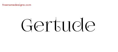 Vintage Name Tattoo Designs Gertude Free Download
