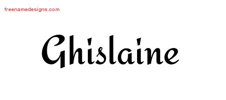 Calligraphic Stylish Name Tattoo Designs Ghislaine Download Free