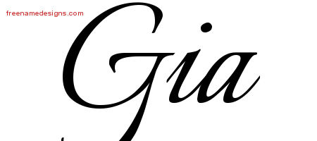 Calligraphic Name Tattoo Designs Gia Download Free