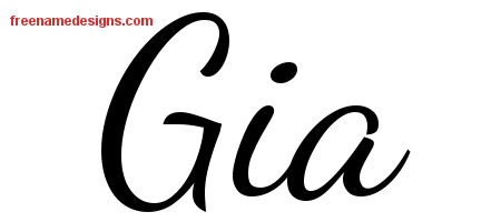 Lively Script Name Tattoo Designs Gia Free Printout