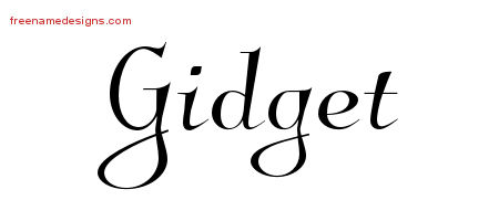 Elegant Name Tattoo Designs Gidget Free Graphic