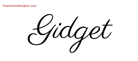 Classic Name Tattoo Designs Gidget Graphic Download