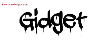 Graffiti Name Tattoo Designs Gidget Free Lettering