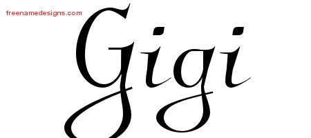 Elegant Name Tattoo Designs Gigi Free Graphic
