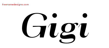 Art Deco Name Tattoo Designs Gigi Printable