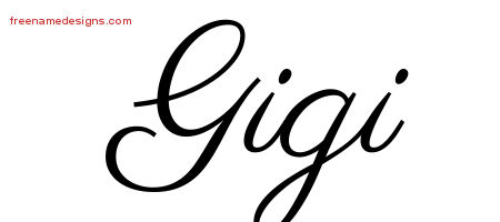 Classic Name Tattoo Designs Gigi Graphic Download