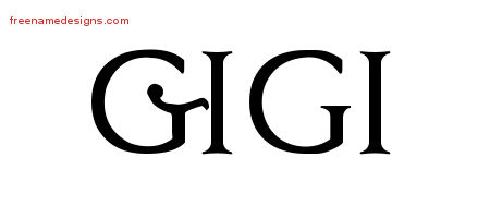 Regal Victorian Name Tattoo Designs Gigi Graphic Download