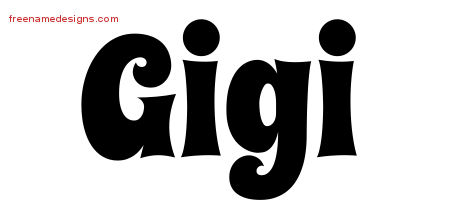 Groovy Name Tattoo Designs Gigi Free Lettering