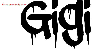 Graffiti Name Tattoo Designs Gigi Free Lettering