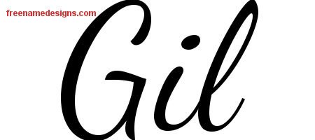 Lively Script Name Tattoo Designs Gil Free Download