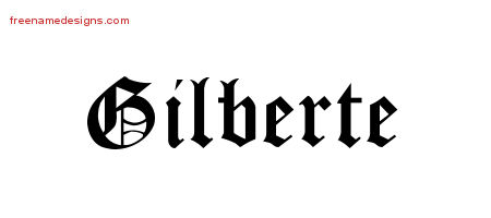 Blackletter Name Tattoo Designs Gilberte Graphic Download