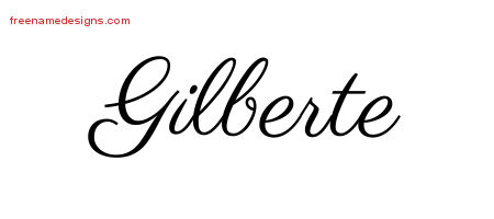 Classic Name Tattoo Designs Gilberte Graphic Download
