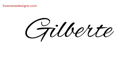Cursive Name Tattoo Designs Gilberte Download Free