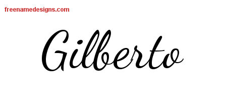 Lively Script Name Tattoo Designs Gilberto Free Download
