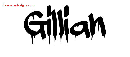 Graffiti Name Tattoo Designs Gillian Free Lettering