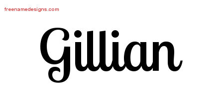 Handwritten Name Tattoo Designs Gillian Free Download