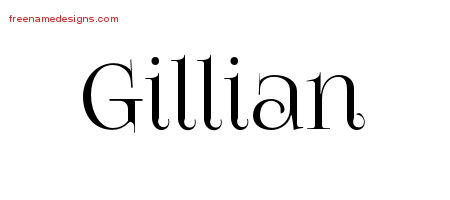 Vintage Name Tattoo Designs Gillian Free Download