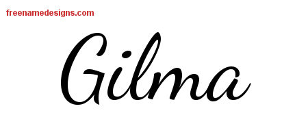 Lively Script Name Tattoo Designs Gilma Free Printout