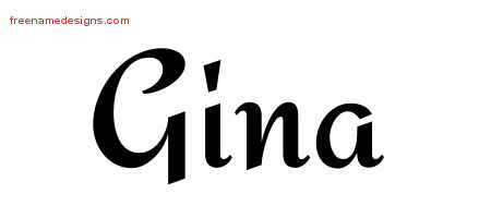 Calligraphic Stylish Name Tattoo Designs Gina Download Free