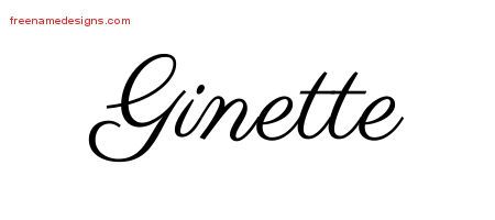 Classic Name Tattoo Designs Ginette Graphic Download
