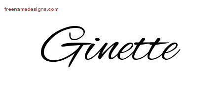 Cursive Name Tattoo Designs Ginette Download Free